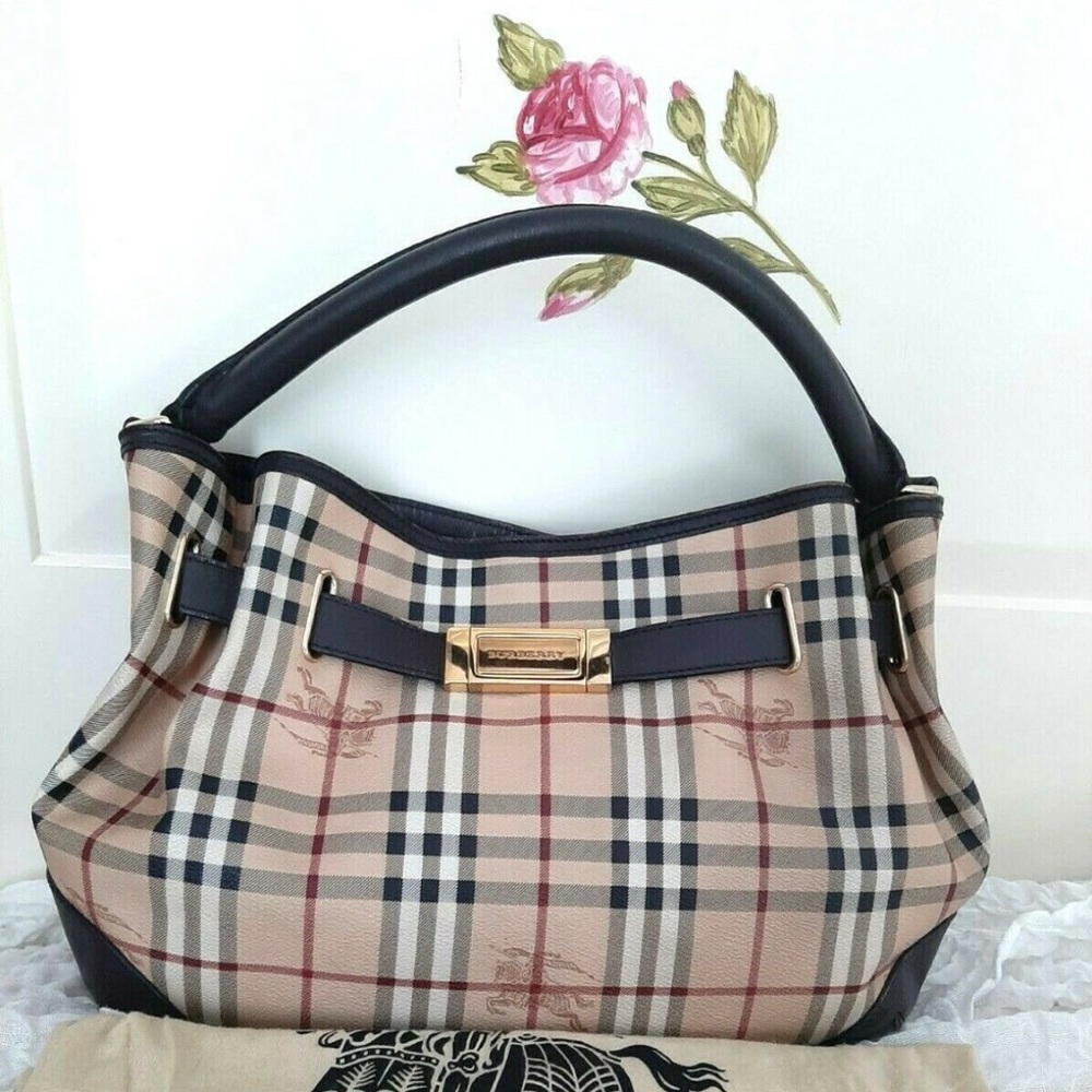 Burberry Willenmore Haymarket Check Medium Hobo Bag - Picture 4 of 13